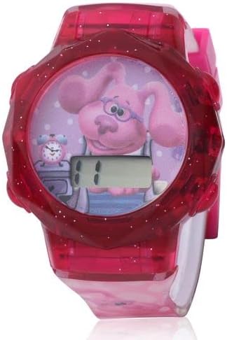Accutime Blue's Clues Kids Digital Watch - LED Flashing Lights, LCD Watch Display, Kids, Girls Watch, Plastic Strap in Pink (Model: BLU4015AZ)