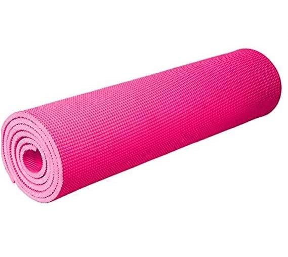 Image of Yoga Mats for Women and Men NBR Material with Carrying Strap, Extra Thick Exercise Mats for Workout Yoga Mat for Women for Workout, Yoga, Fitness, Exercise Mat Anti Slip Yoga Mats (4mm) (Pink)