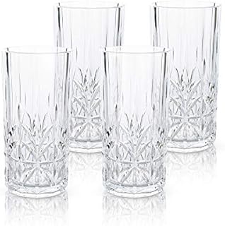 BELLAFORTE Shatterproof Tritan Plastic Tall Tumbler, Set of 4, 532ml - Myrtle Beach Drinking Glasses - Unbreakable Plastic Glasses for Indoor & Outdoor Use - BPA Free - Clear