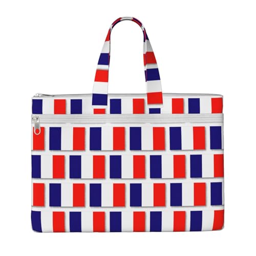 French Flag Canvas Document Bag Briefcase For Professionals And Executives