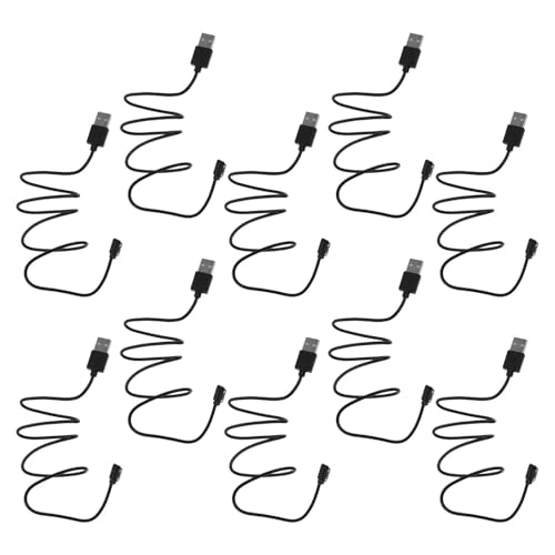 Cable magnético USB para reloj inteligente con 10 unidades de 60 cm negro