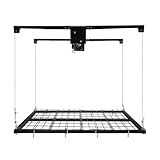 GIDRLL Kohlenstoffstahl Garagen-Lagerlift, Verstellbarer Schwerlast-Deckenlift mit Handkurbel, 136 kg Tragkraft, 200 cm Hubhöhe, platzsparender Garagen-Organizer, einfache Installation (A)