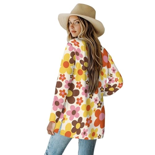Image of Biyejit Women's Long Sleeve Open Front Cardigan Casual Loose Lightweight Cardigans with Pockets Drape Cardigan