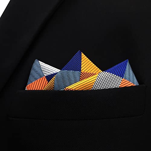 Shlax&Wing Checks Multi-Color Pocket Square Mens Ties Silk Hankies #TOP3