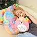 Easfan 8’’ Rainbow Birthday Dog Plush Pillow Soft Puppy Plush Toy Cute Dog Stuffed Animal Birthday Gifts for Kids Toddlers