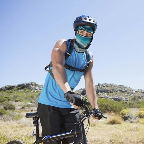 Balaclava para Hombre, Mascarilla para Esquí, Turquesa, Original Seascape, Cubrebocas de Invierno para Ciclismo miniatura 4