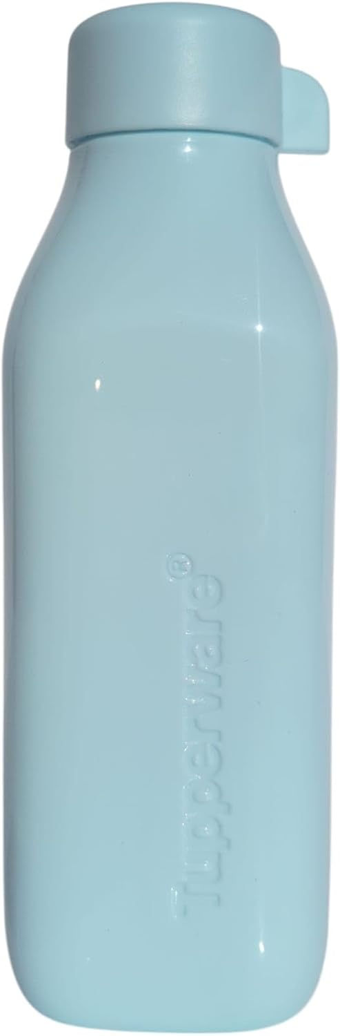Tupperware to Go Eco 500 ml EcoEasy Eco Bottle Screw Cap Suitable for Carbonic Acid Screw Cap (Light Turquoise Cuboid)