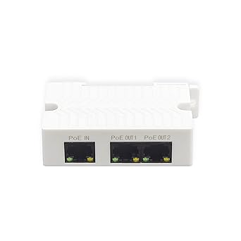 Passive 2 Port PoE Extender?Ethernet Connector PoE Camera Power Adapter 10/100Mbps?(30W) IEEE 802.3af / 802.3at?1 Input Port and 2 Output Ports?PoE Amplifier, Plug and Play,(by CENTROPOWER)
