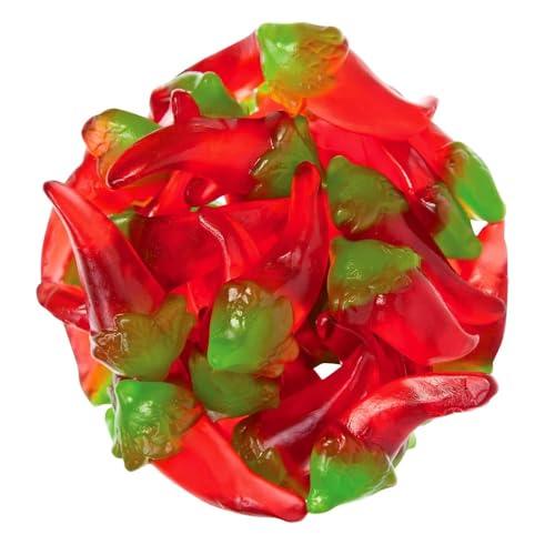 Bayside Candy Gummy Hot Chili Peppers - Gummy Shaped Red Hot Chili Peppers Gummi (1LB)