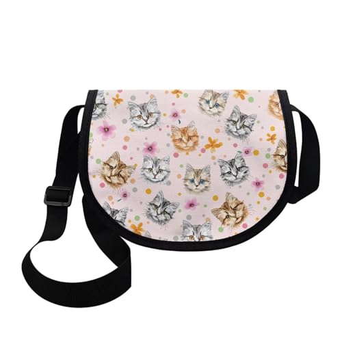 Cozeyat Cute Cat Kids Crossbody Bag for Girls 8-12 Teens Small Crossbody Purse Lightweight Shoulder Messenegr Bags Cross Body Bag Handbag Storgae Pouch Holiday Outdoor Shopping - Main Image