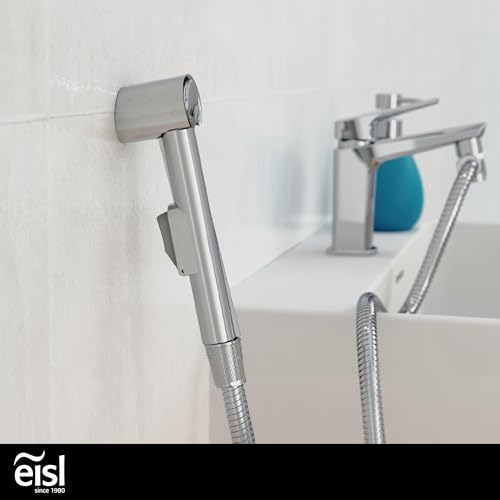 EISL DX25 Waschbeckenbrause, Handbrause für Küche, Bad, Waschküche oder Werkstatt, Waschbeckendusche, ideal zum Nachrüsten, Set mit Schlauch (150mm) und Adapter, Toilettenbrause, Chrom