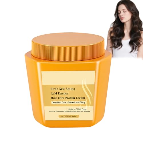 Amino Acid Essence Crema de proteína capilar nutritiva de lujo, mascarilla reparadora, hidratante y suave, para cabello seco, encrespado, dañado y seco (1 unidad)