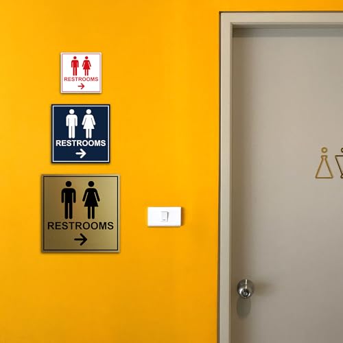 Panneau flèche droite étanche Signs ByLITA wc format carré