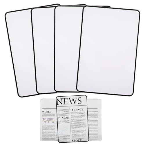 Lupa de lectura de páginas completas de 4 piezas, lupa de lectura de 3 aumentos, tamaño de tarjeta de crédito, lupa rectangular grande y ligera, lupa de lectura para leer libros, periódicos, letra