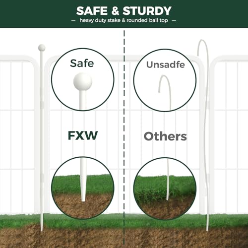 Image of FXW Rollick Unleashed Dog Playpen for Indoor, Yard, RV Camping, 24 inch 8 Panels for Small and Puppy Dogs, White│Patented