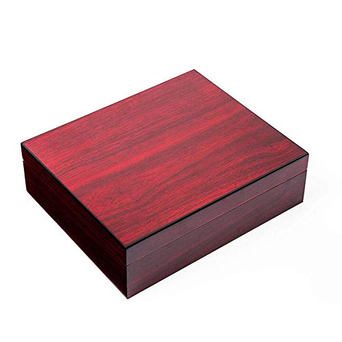 YJYJY Cajas de Puros Humidificadores Humidor de Puros Humidor de Puros Higrómetro Estuche de Viaje portátil para 30 Puros Estuche con celofán con Caja Cubana Caja de Regalo para Hombres Caja de Puros