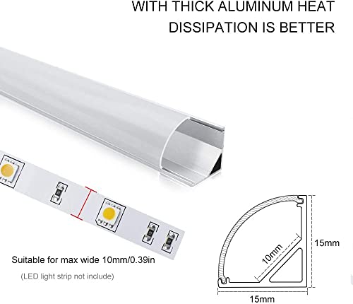 Led Profile V 12-Pack,3.3ft/1 Meter,Led Aluminum Profile V-shape with Milky White ...