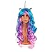 Oexper Unicorn Pony Cosplay Wig Rainbow Ponytail Long Curly Hair for Costumes Party Hair Accessories