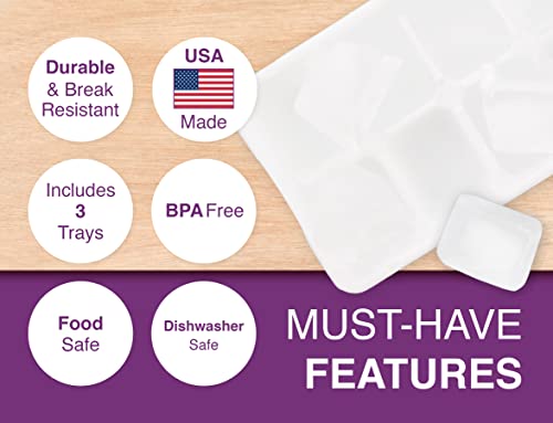 Arrow Home Products AHICT -3 Plastic Ice Cube Trays For Freezer, 3 Pack - Made In The Usa, Bpa Free Plastic - 14 Classic-Size Ice Cubes Per Tray With Easy-Release Design - Stackable thumb #2