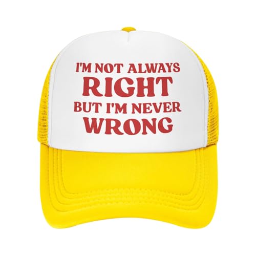 Anceky Gorra de Camionero de Malla Divertida con la Frase Correcto o incorrecto, Tengo razón