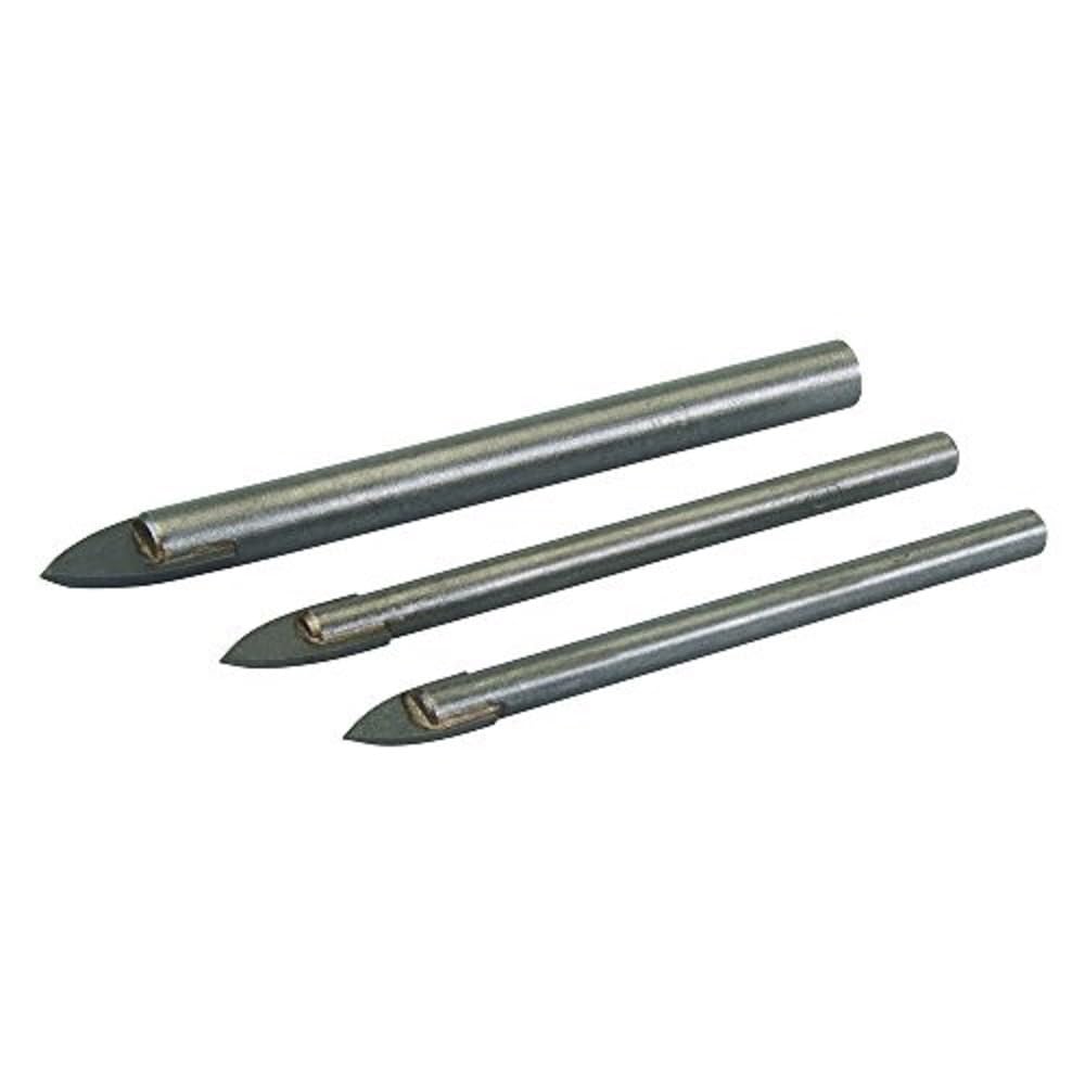Silverline Tile & Glass Drill Bit Set 3 Pce Tungsten Carbide Tipped 5mm 6mm 8mm