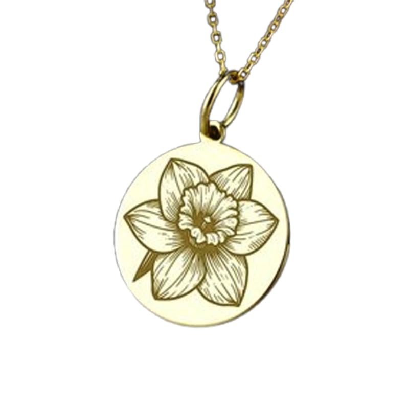 Collier pendentif Narcisse fait main, le cadeau idéal mixte