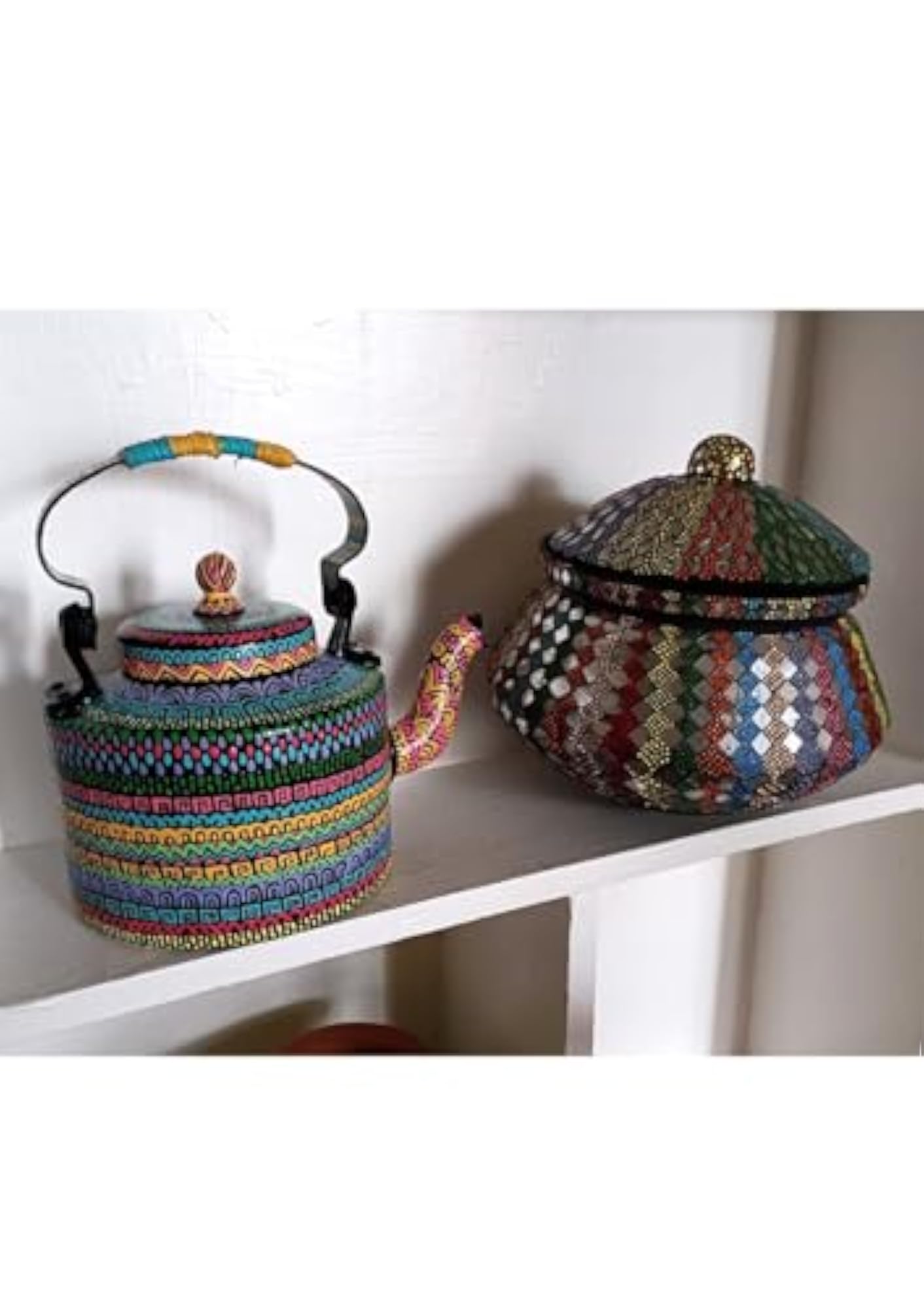 Art to Heart Multicoloured Handpainted Decorative Kettle