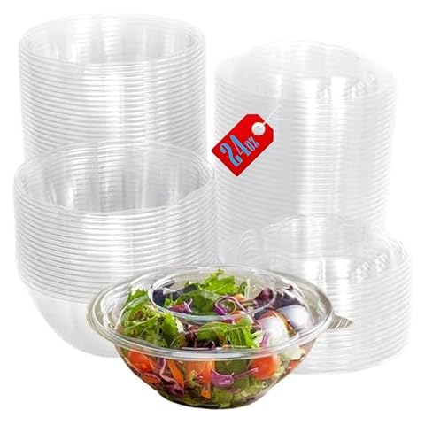 Mr Miracle 24 oz Salad Bowls with Lids Cover