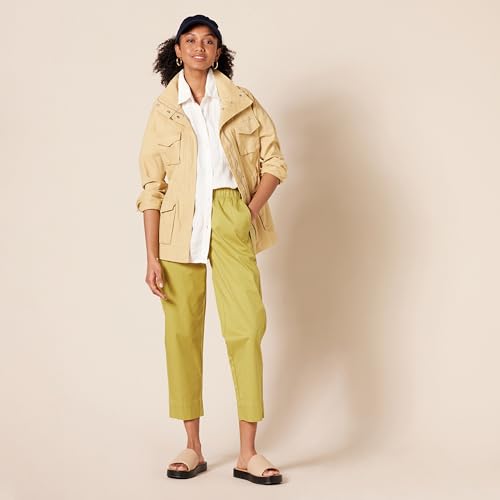 Amazon Essentials Women's Stretch Cotton Pull-on High Rise Relaxed-Fit Ankle Length Pant4