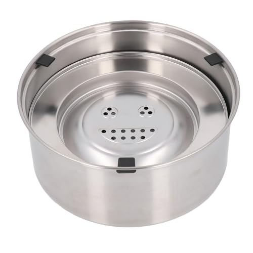 Dioche 3L Stainless Steel Dog Bowl Set, Anti Skid Rubber Feet, Food Grade, Spill Proof Pet Water Bowl with Plate, No Mess Slow Drinking Cat Water Bowl, Vehicle Carried Travel