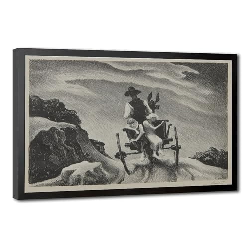 Toile Goin' Home Thomas Hart Benton pour décoration murale de bureau élégant