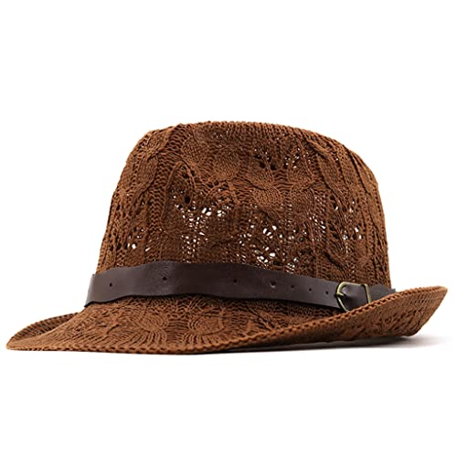 Chapeau de plage summer beach hat en coton ajouré respirant style vintage