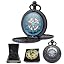 B-e. Compass, Black, Blue + Wood Box