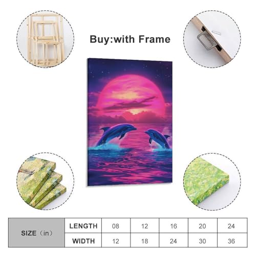 Peinture Baleine Violette en Toile pour Chambre - 2
