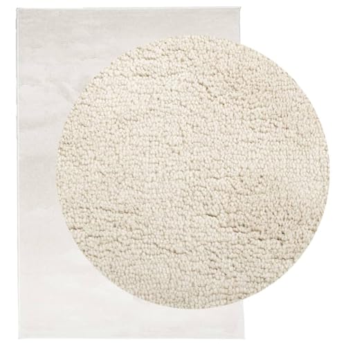Alfombra de pelo corto beige Augerlite Oviedo 200x280 cm para salón y dormitorio 4