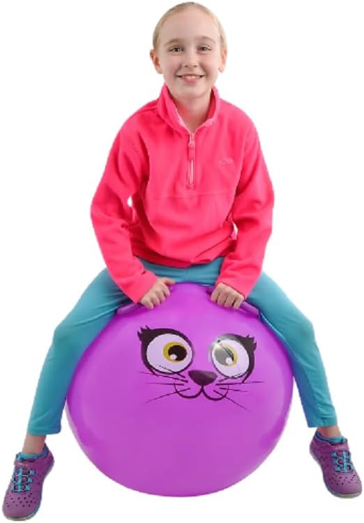 Miniatura 2 de Pelota de tolva de animales  Bola inflable de 20 pulgadas con 2 asas (para doble seguridad), fácil de inflar B, pelota de salto rebotante para niños