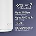 NETGEAR Orbi 870 Series Tri-Band WiFi 7 Mesh System (RBE873) - Router + 2 Satellite Extenders, Security Features, Up to 21 Gbps, Covers Up to 9,000 Sq. Ft., 150 Devices, 10 Gig Internet Port, BE21000
