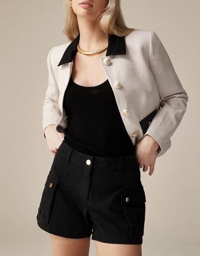 Kedera Women's Cropped Blazer Jacket for Work Casual Long Sleeve Button Down Business Blazers Fall Jackets 20244