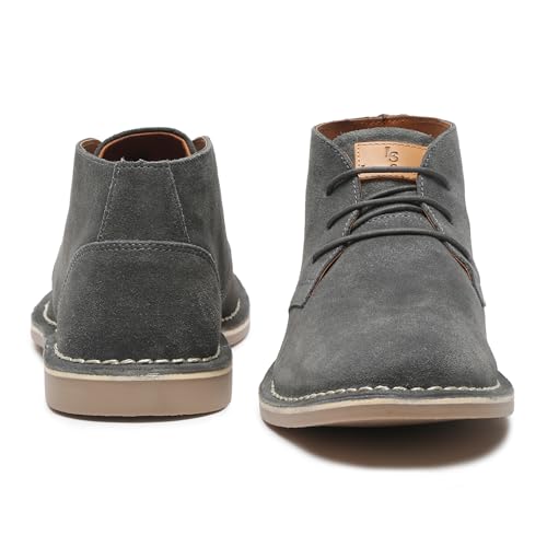 Image of LOUIS STITCH Suede Leather Chukka Boot for Men | High Ankle Casual Office & Trekking Shoes | Hiking Boot | Stitch Down Desert LSSD