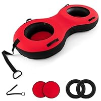 Aufblasbare Schlitten für 2 Personen, 200cm Langer Schneereifen für 2 Personen, Snow Tube Reifen für 2 Personen, Schneereifen Rutschreifen mit Griffen und Abnembarer Schleppleine