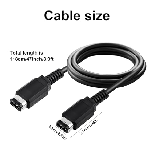 Image of GBC Link Cable, 3.9ft Copper PVC Material 2 Player Game Link Cable Video Game Console Connect Cord Low Lag Strong Connection for Gameboy Color Players