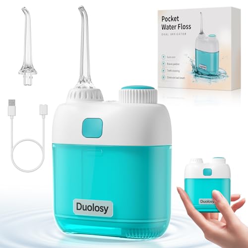Portable Water Flosser, Cordless Oral Irrigator for Teeth, Mini Flossing Cleaning with Removable...