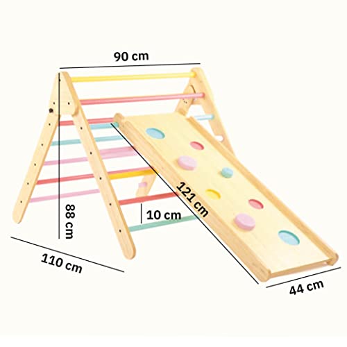 Ariro-Pikler-Triangle-Climbing-Frame-with-Two-Sided-Ramp-Holds-Upto-40kg-Adjustable-Frame-with-Slide-and-Climber-Ramp-for-Baby-Boys-and-Girls-for-1yr-to-3yr-Toddlers