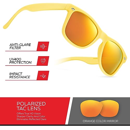 Image of Retro Rewind Polarized Sunglasses for Women Men - UV400 Classic Square Vintage Shades Trendy Unisex Sun Glasses