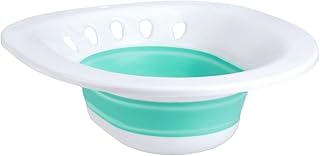 Sitz Bath for Toilet Seat, Foldable Postpartum Care Basin, Sitz Bath Tub for Soothes and Cleanse Vagina & Anal, Hemorrhoids and Perineum Treatment, Ideal for Post-Episiotomy Patients