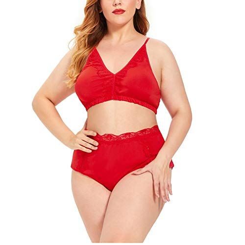 Plus Size Lingerie for Women, Sexy See Through Rose Cami Set Sheer Mesh Top Short Pajamas Sleepwear, Women Two Piece Plus Size Sexy Lingerie