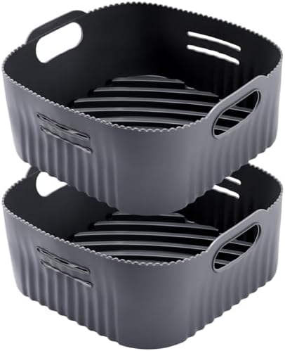 2x Airfryer Silikonform 22cm - Für Cosori, Philips, Russell Hobbs