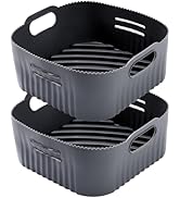 Accessori Per Friggitrice Ad Aria - 2 Teglie In Silicone 22cm Pieghevoli, Per COSORI 5.5L-6.4L E Altre Marche - Foto 5