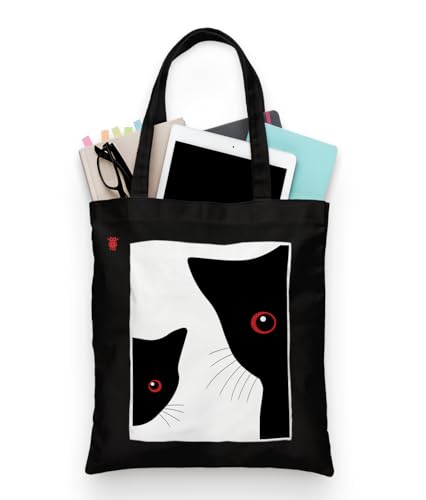 Image of ZORI Black Tote Bag With Pocket Printed Designed Canvas Tote Bags For Women large capacity,Tote bag For Shopping, College, Travel, More Canvas Handbag For Unisex Bag