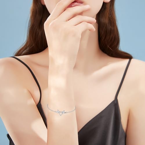 Diamond Hummingbird Bracelet for Women 925 Sterling Silver Hummingbird Bracelets with Lab Grown Diamond Jewelry Gifts for Mom Wife Daughter Girlfriend Sister Friend2